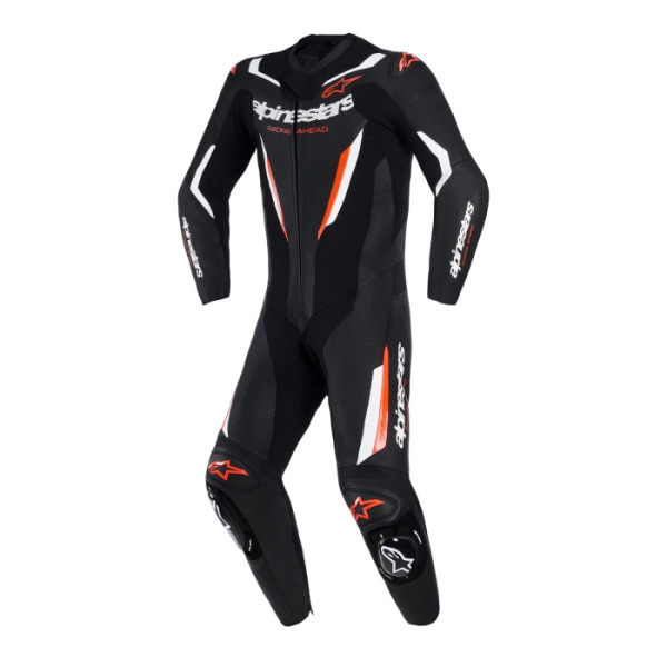 Alpinestars Alpinestars GP Force V2 Leather Men’s Suit 1PC Black White Red Fluo